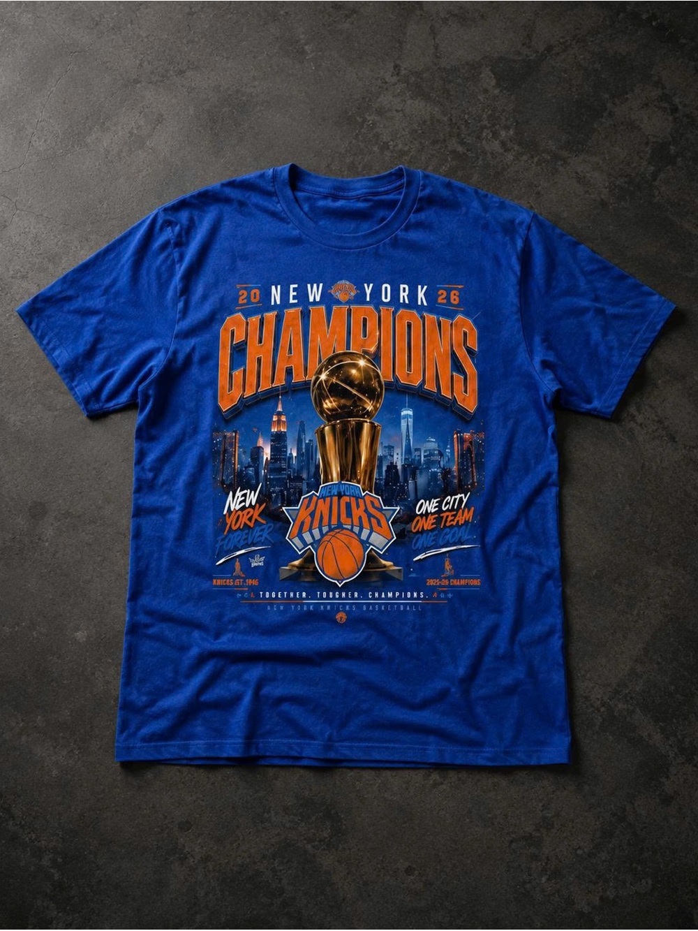 New York Knicks Champions Blue Graphic Tee